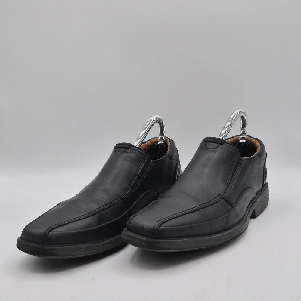 Clarks Collection Shoes‎ Mens Size 7 Black Slip-On Dress Loafers Extreme Comfort